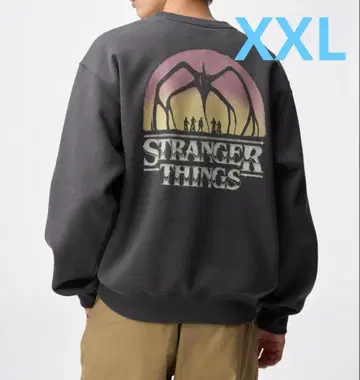 새상품 GU 기묘한 이야기 헤비웨이트 맨투맨 XXL