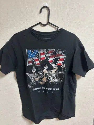 KISS 미국 국기 디자인 T셔츠 M 사이즈