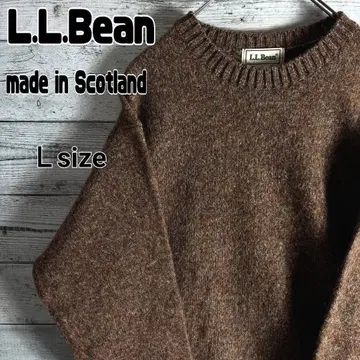 [ 스코틀랜드제 ] 80s 엘엘빈 멜란지 울 니트 남성용 L