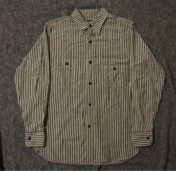 BLACK SIGN 스트라이프 디자인 긴팔 셔츠