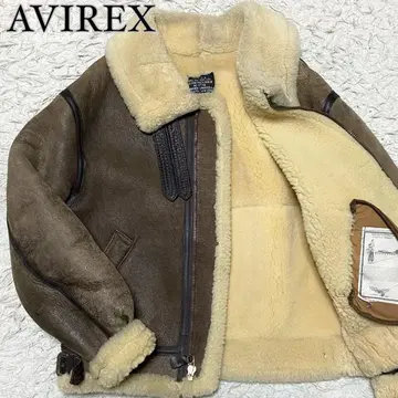 [ 새상품급 ] 아비렉스 B-3 플라이트 자켓 무스탕 브라운 40