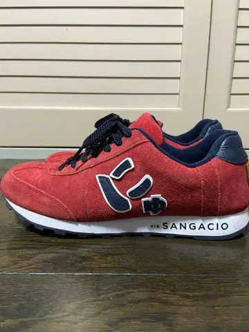 via SANGACIO 레드 스웨이드 스니커즈 26.0cm