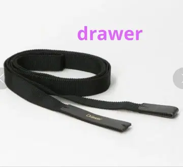 미사용 새상품! 드로어 실크 그로그랭 리본 벨트 블랙