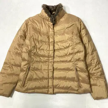 Eddie Bauer 여성용 인조 모피 옷깃 다운 자켓 L