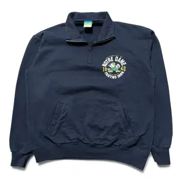 USA 구제 의류 챔피온 노트르담 칼리지 하프 지퍼 맨투맨