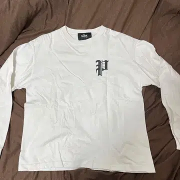 PHATRNK 화이트 롱 슬리브 T셔츠