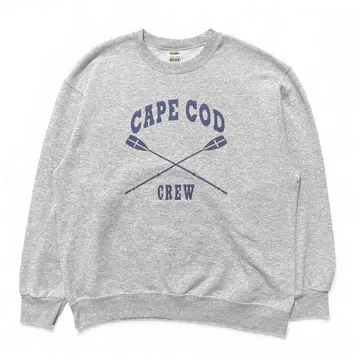 USA 구제 의류 케이프 코드 크루 맨투맨 트레이닝복 프린트 그레이