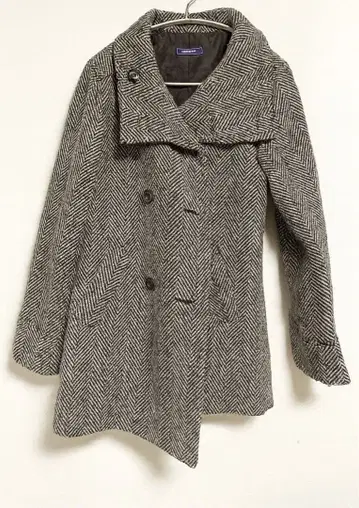 헤링본 롱 코트