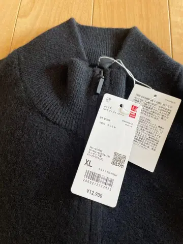 미사용 새상품 UNIQLO 2025년 캐시미어 하프 지퍼 스웨터