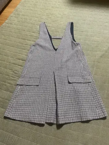 ZARA 하운드투스 체크 오버롤 스커트