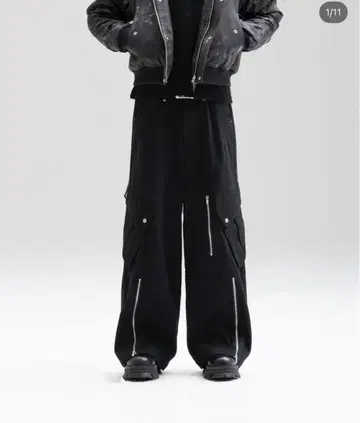 jentlouis 'Zip slit Cargo Denim Pants'