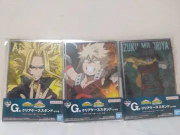 제일복권 히로아카 정의의 형태 클리어 케이스 스탠드 3개 세트