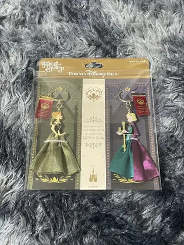 도쿄 디즈니 씨 엘사 아나 키링 2개 세트