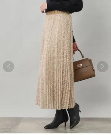 UNTITLED (언타이틀) 헤어리 튤 플리츠 스커트