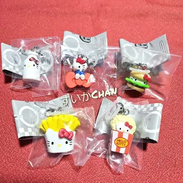 헬로키티 아메리칸 디자인 메지루시 액세서리 전 5종 컴프 가챠 5