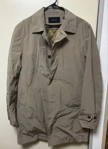 ESTNATION 에스트네이션 베이지 트렌치코트 퀼팅 내부