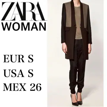 ZARA WOMAN 고품질 체스터 코트 롱 코트 MEX36