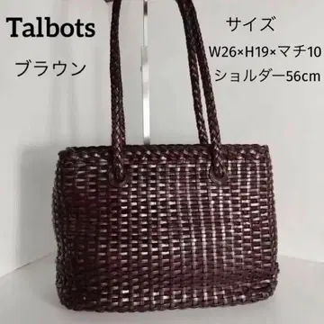 탈봇 Talbots 뜨개질 가죽 토트백 브라운 숄더
