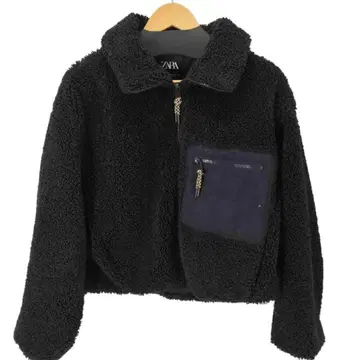 자라 ZARA 크롭 보아 블루종 여성용 JPN: M