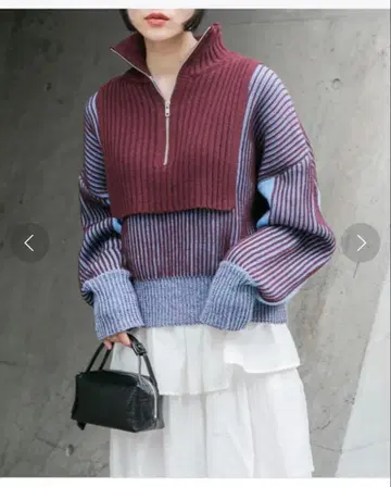 KBF 하프 지퍼 니트