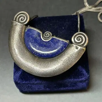 아트적인 라피스 라줄리 silver 목걸이 브로치