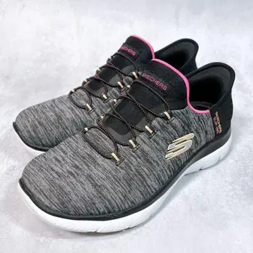 새상품급 [ 스케쳐스 ] 슬립인즈 (23.5) 경량 스니커즈 블랙 핑크