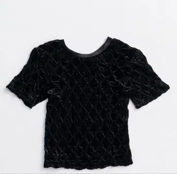 Maison Special 벨로아 셔링 상의 블랙