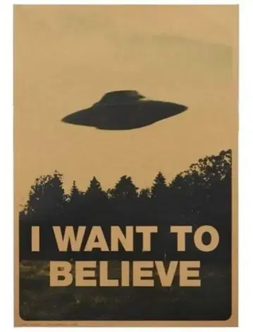 포스터 I WANT TO BELIEVE X-FILES UFO X 파일