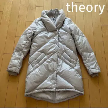 theory 다운 롱 코트 그레이 택 포함