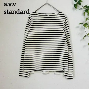 a.v.v 스탠다드 M 코튼 100% 바스크 셔츠풍 보더