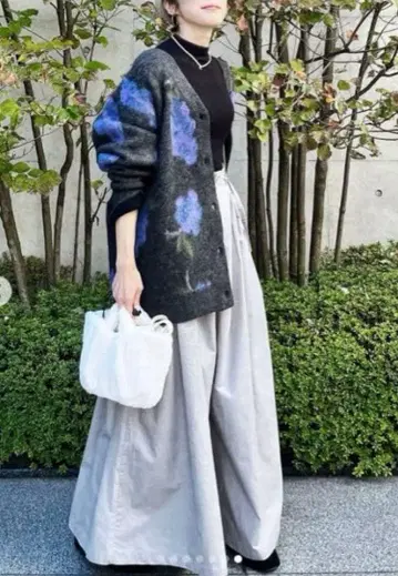 니코앤드 미진 콜 볼륨 팬츠 그레이 M