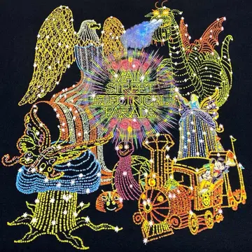 90s 디즈니 일렉트리컬 퍼레이드 맨투맨 USA제 L 블랙