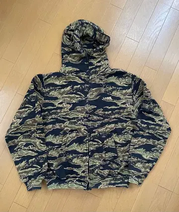 ANDSUNS 풀 집업 후드티 카모 패턴