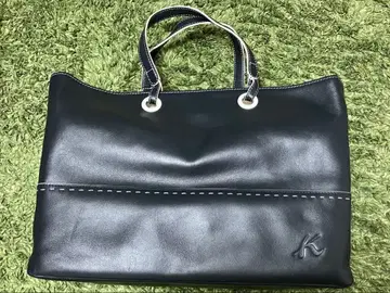 Kitamura 네이비 가죽 토트백