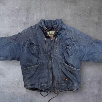 [ 레어 ] 빈티지 90s 데님 봄버 자켓 아메카지