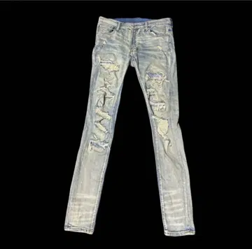 mnml 데미지 데님 30