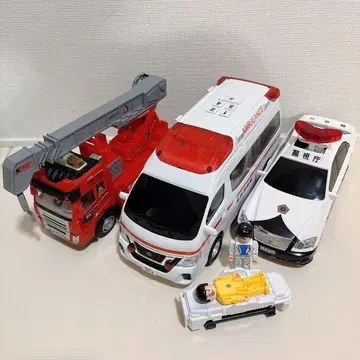 긴급 차량 세트 토이코 구급차 순찰차 소방차 세트