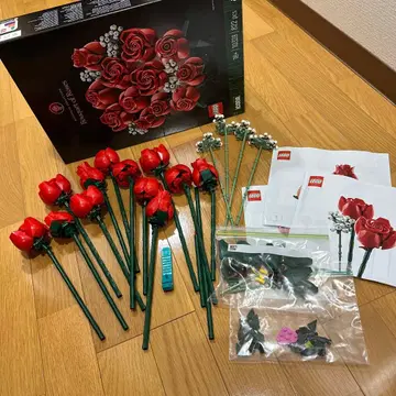LEGO제 빨간 장미와 안개꽃 꽃다발