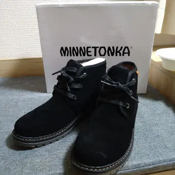 MINNETONKA 블랙 스웨이드 부츠 24