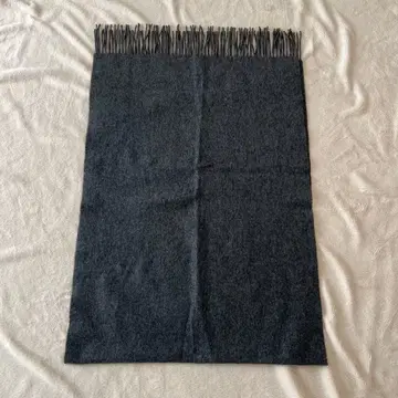 캐시미어 100% 다크 그레이 프린지 스톨