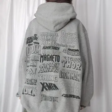 used 3L 사이즈/마블 코믹스 후드 맨투맨 그레이
