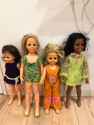 레트로 1960년대~1970년대 인형 4체 세트