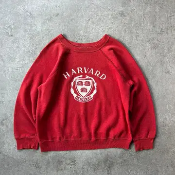 80s 챔피온 칼리지 로고 맨투맨 USA제 레드 M 하버드