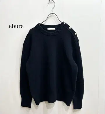 ebure 에부르 울 캐시미어 스웨터 어깨 버튼 38