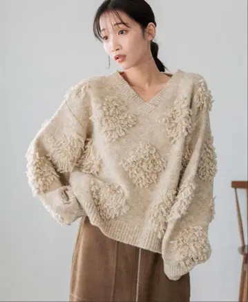 [ LOWRYS FARM ] 루프 자카드 풀오버