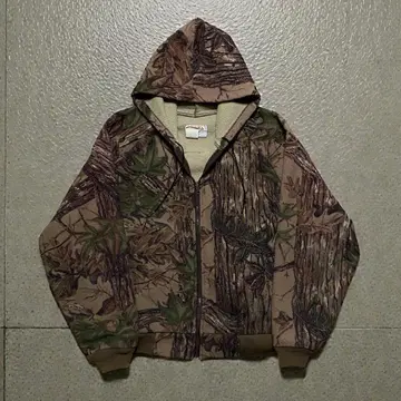 80s90s 미국제 카벨라스 리얼트리 집업 후드티 2XL 기모 짧은 기장