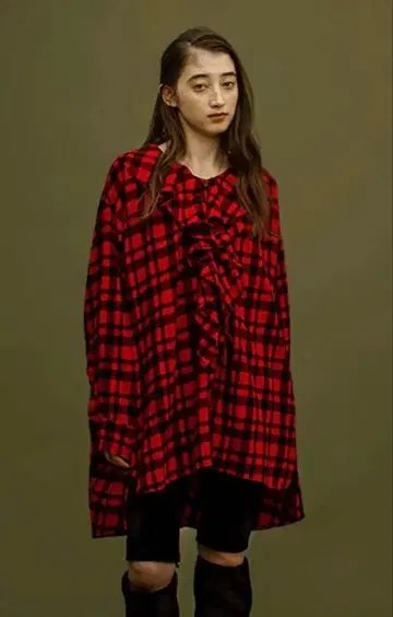 완판템 studio CLIP 튜닉 셔츠 체크