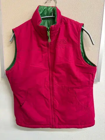 THE NORTH FACE 핑크 다운 자켓 슬리브리스