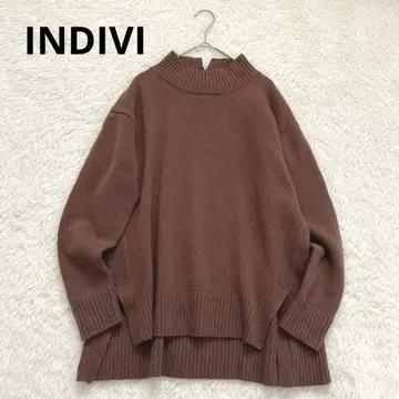[ 새상품급 ] INDIVI 인디비 울 캐시미어 스웨터 하이넥