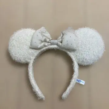 미니 마우스 모양 머리띠 (크림색)